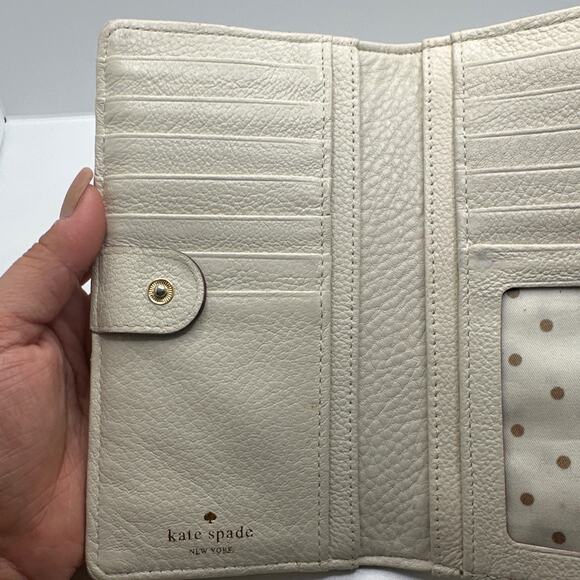 KATE SPADE New York Gold Bifold Wallet - Picture 6 of 9